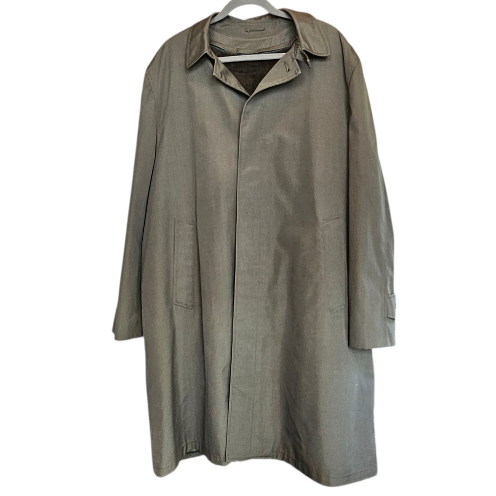 Towncraft Plus Vintage Penn Prest Men's All season Green Trench Coat With Liner